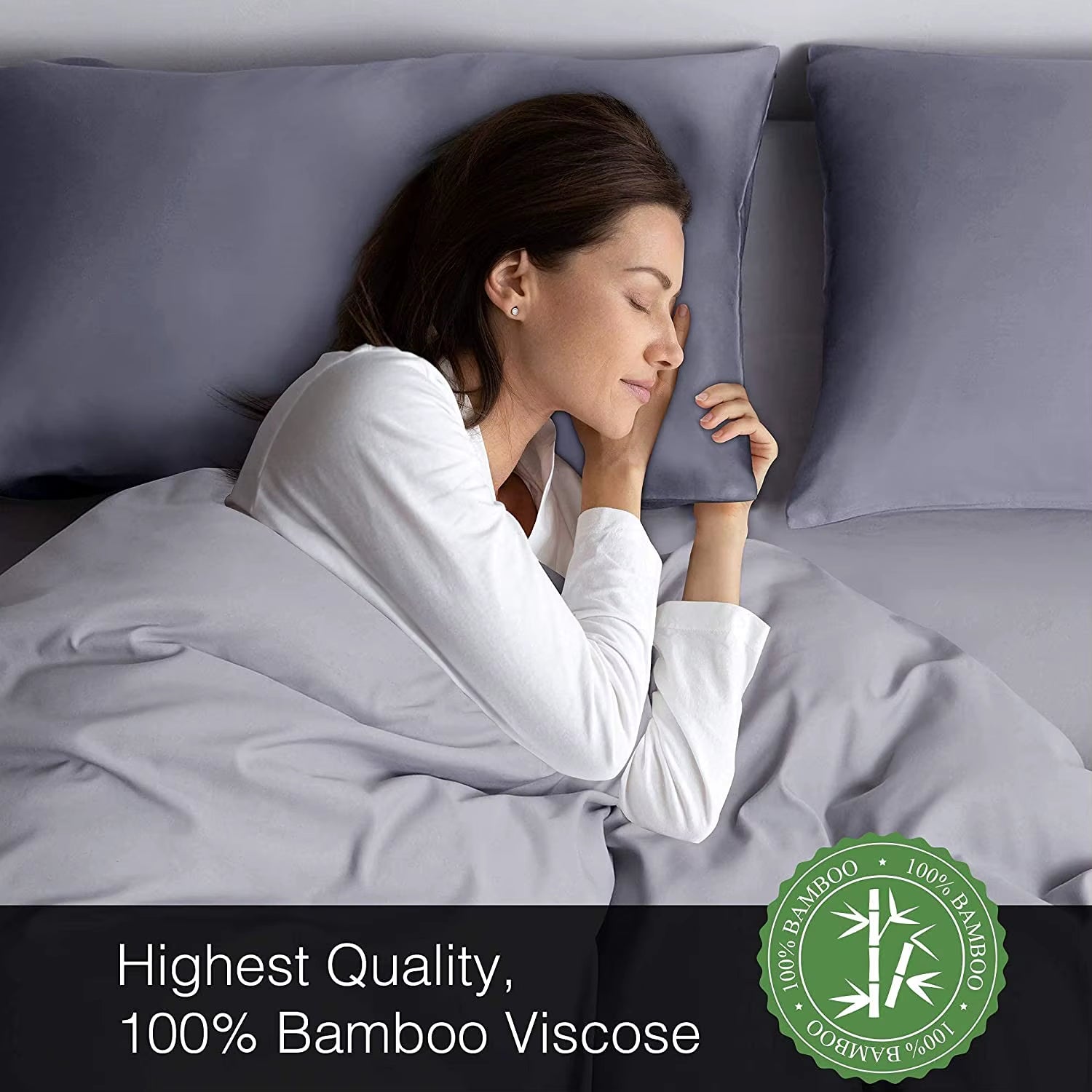 100% Bamboo Breathable Cooling Pillow Cases Breathable and Ultra Soft Envelope Pillowcases